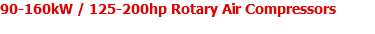 90-160kW / 125-200hp Rotary Air Compressors 